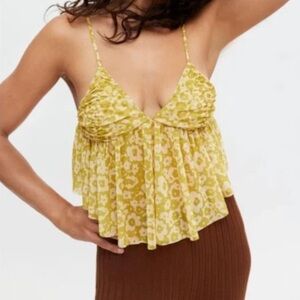 Urban Outfitters Yellow Floral Camisole
